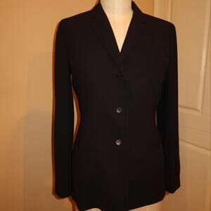 Ann Taylor Professional Black Blazer w Button Detailing